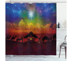Birth in Bethlehem Shower Curtain