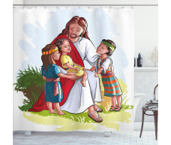 Compassionate Figure Child Shower Curtain