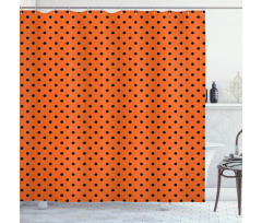 Vintage Polka Dots Tile Shower Curtain