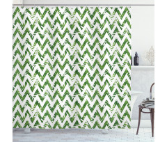 Chevron Motif Shower Curtain