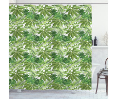 Jungle Foliage Eco Shower Curtain