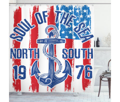 Vintage Anchor Design Shower Curtain