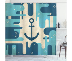 Sea Abstract Design Shower Curtain