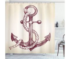 Realistic Marine Design Shower Curtain