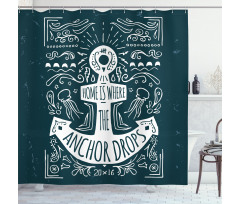 Hand Drawn Hipster Shower Curtain