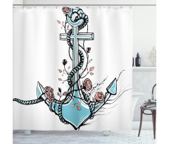 Romantic Design Anchor Shower Curtain