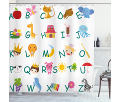 Kids Animals Shower Curtain