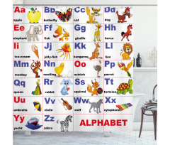 Animal Letters Shower Curtain