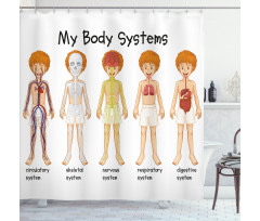 Human Nerve System Shower Curtain