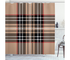 Classic British Plaid Shower Curtain