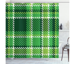Irish Mosaic Green Shower Curtain