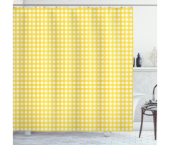 Retro English Yellow Shower Curtain