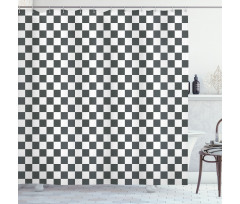 Classical Chessboard Shower Curtain