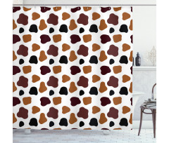 Abstract Cow Hide Shower Curtain