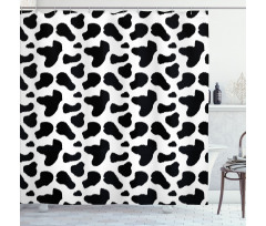 Cow Hide Black Spots Shower Curtain