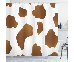 Brown Spots on Cow Shower Curtain