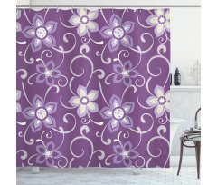 Lilacs with Leaves Shower Curtain