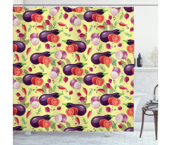 Organic Tasty Eating Shower Curtain