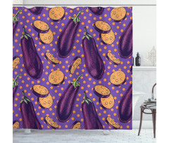 Retro Realistic Dotted Shower Curtain