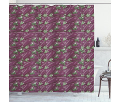 Retro Cusine Eating Shower Curtain