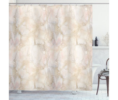 Pink Peach Colors Cracks Shower Curtain