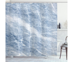 Blue Geography Stone Shower Curtain