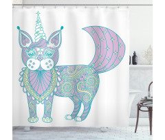 Magic Cat Ethnic Shower Curtain