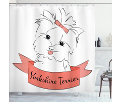 Puppy Hair Buckle Shower Curtain