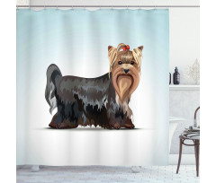 Bow Head Meshed Colors Shower Curtain