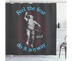 Dangerous Astronaut Shower Curtain