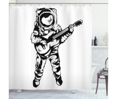 Jamming Space Man Shower Curtain