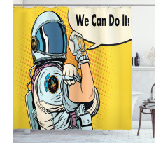 We Can Do It Space Shower Curtain