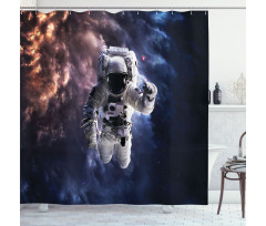 Realistic Space Suit Shower Curtain