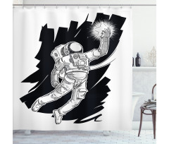 Grabbing Star Sketch Shower Curtain