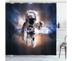 Floating in Space Shower Curtain