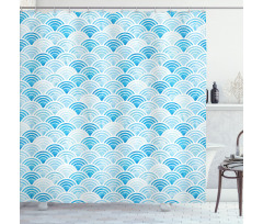 Ocean Curve Pattern Shower Curtain