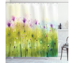 Purple Cosmos Flora Shower Curtain