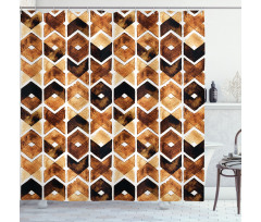 Tribal Chevron Lines Shower Curtain