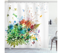 Floral Jungle Summer Shower Curtain