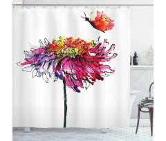 Chrysanthemum Flower Shower Curtain