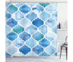 Abstract Moroccan Shower Curtain