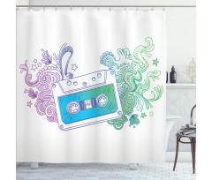 Audio Cassette Tape Shower Curtain