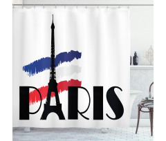 Paris Eiffel Tower Image Shower Curtain