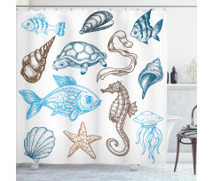 Underwater Marine Life Shower Curtain