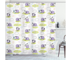 Sheep with Clouds Shower Curtain