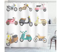 Scooters Design Shower Curtain