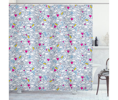 Message Posting Theme Shower Curtain
