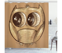 Owl Big Eyes Shower Curtain