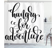 Journey Words Art Shower Curtain