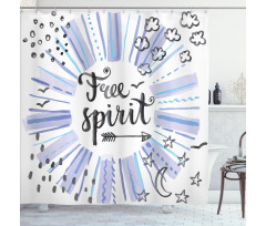 Free Spirit Star Moon Shower Curtain